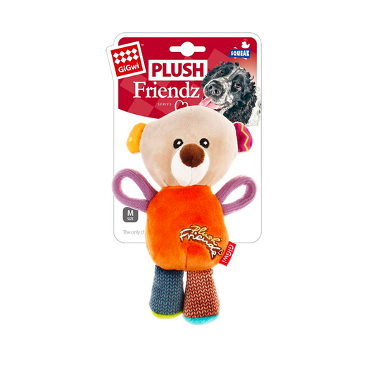 GiGwi Plush Friendz with Handle - Bear