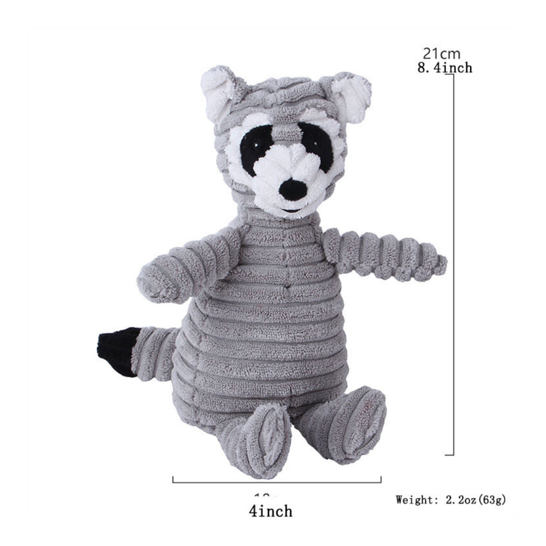 Cotton Stuffed Plushee Chew Toy - Raccoon