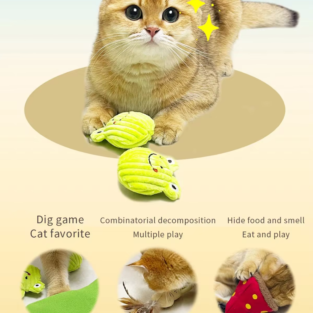 GiGwi Meow than 1 2-in-1 Snuffle Pet Plush Cat Toy