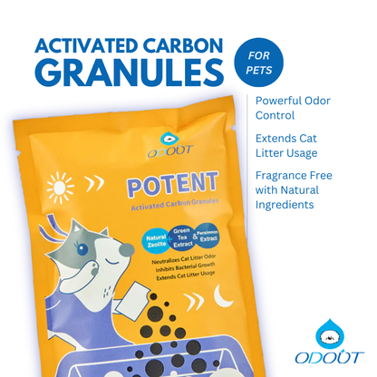 Odout Potent Activated Carbon Granules 80g