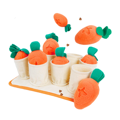 DogLemi Carrot Patch Snuffle Toy