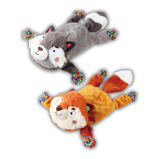 GiGwi Plush Friendz Rope & Squeaker