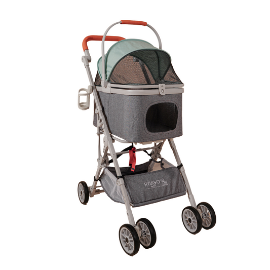 Hyugo Ellie Foldable Pet Stroller With Detachable Basket